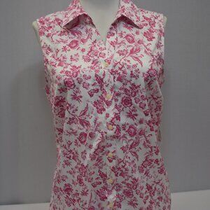 CHARTER CLUB COLLAR‎ BUTTON FRONT BLOUSE SZ 6 NWT